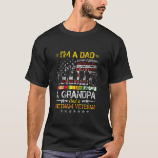 Camiseta Sou um Pai, um vovô e um veterano do Vietnã.