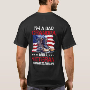 Camiseta Sou um Pai Vovô e Veteranos da América