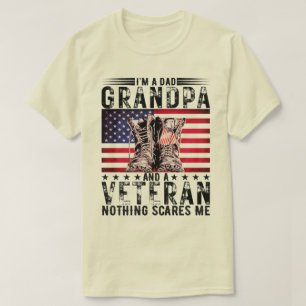Camiseta Sou um Pai Vovô Veterano Dia de os pais Sarcástico