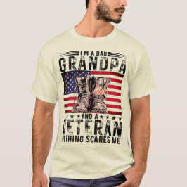 Camiseta Sou um Pai Vovô Veterano Dia de os pais Sarcástico