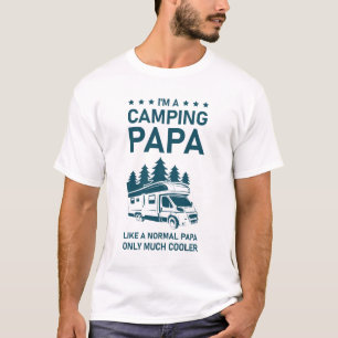 Camiseta Sou um papa de acampamento - Aventura ao ar livre
