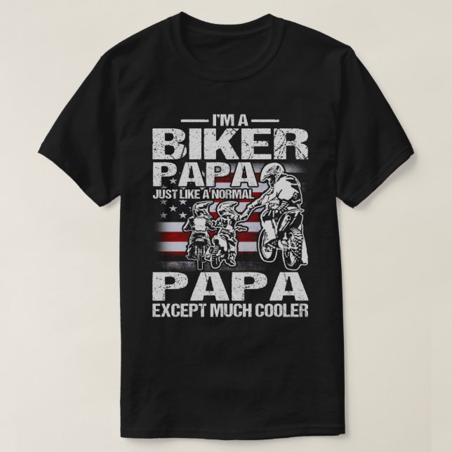 Camiseta Sou um papá picante, como um papá normal, exceto M (Frente do Design)