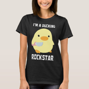 Camiseta Sou um Pato Rockstar com a Faca Meme