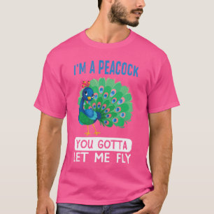 Camiseta Sou um pavão, você tem que me deixar voar retrô