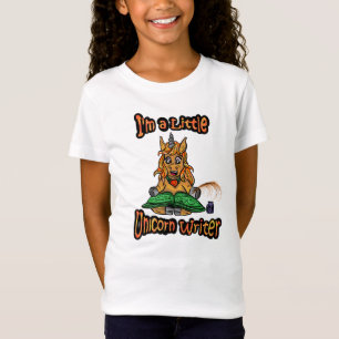 Camiseta Sou um pequeno escritor de Unicórnio