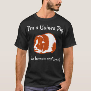 Camiseta Sou um porco guineense numa fantasia humana engra