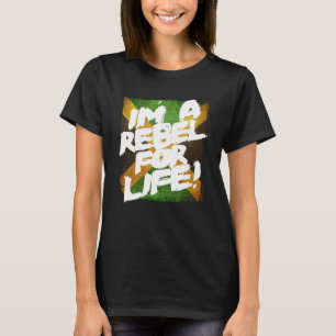 Camiseta Sou um rebelde para a vida Jamaica Flag Reggae