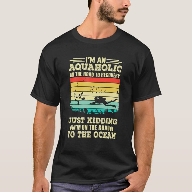 Camiseta Sou um Roupa Aquaholic (Frente)
