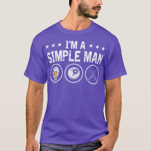 Camiseta Sou Um Simples Homem 8 Ball Piscina Cue Billiards