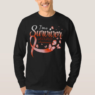 Camiseta Sou um Sobrevivente ADHD Sensibilização Borboleta