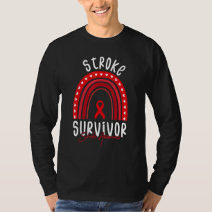 Camiseta Sou um Sobrevivente Causando Consciência Red Rainb