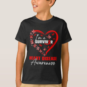 Camiseta Sou Um Sobrevivente Doença Cardíaca Sensibilização