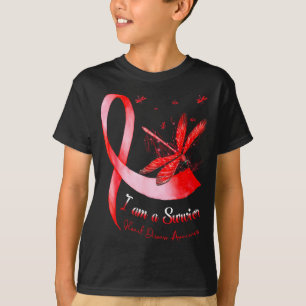 Camiseta Sou Um Sobrevivente Mês de Conscientização sobre D