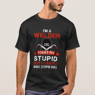 Camiseta Sou um soldador soldando suprimentos de casamento