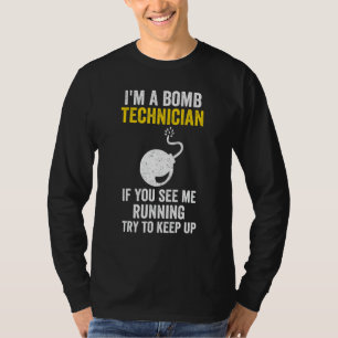 Camiseta Sou Um Técnico De Bomba Se Me Vê Correndo Tente