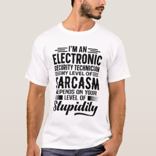 Camiseta Sou um técnico de segurança de Eletrônicos