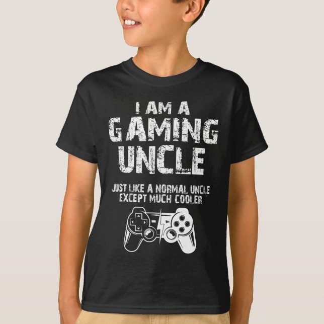 Camiseta Sou Um Tio De Jogo Engraçado Jogador De Vídeo Gama (Frente)