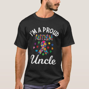 Camiseta Sou um tio orgulhoso da consciência infantil autis