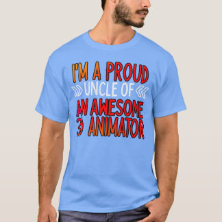 Camiseta Sou um tio orgulhoso de um animador incrível vinta