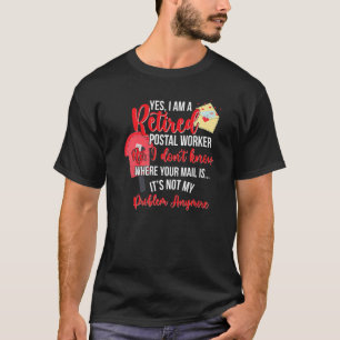 Camiseta Sou um trabalhador postal aposentado carteiro apos