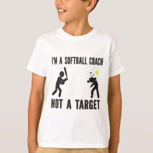 Camiseta Sou um Treinador de Softbol, Não um Alvo, Amante d