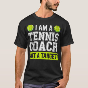 Camiseta SOU UM Treinador de Tênis Não Um Alvo Piada Divert