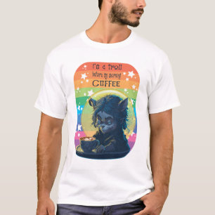 Camiseta Sou um Troll antes do café da manhã