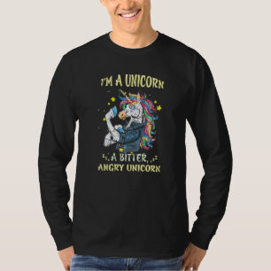 Camiseta Sou um Unicórnio Amargo Raiva, Arco-Íris, Cute Vin