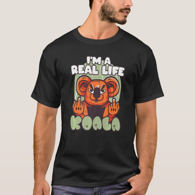 Camiseta Sou um Urso Koala Herbivore Koala (Frente)