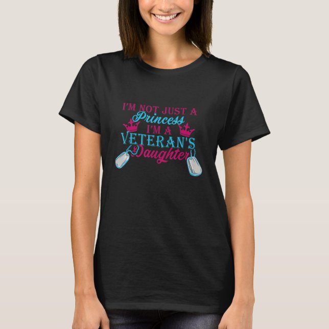 Camiseta Sou um Veterano Filha Minha Princesa Favorita. (Frente)