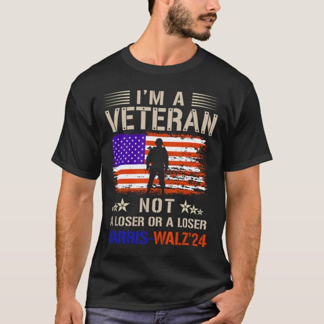 Camiseta Sou um Veterano, não um Sucker ou perdedor Anti Tr (Frente)
