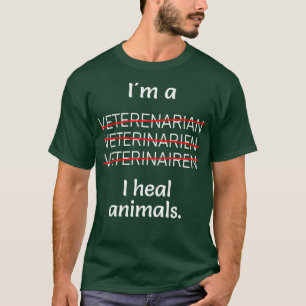 Camiseta Sou um veterinário que curo animais desamparados