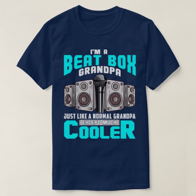 Camiseta Sou um vovô de beatbox como um vovô normal (Frente do Design)