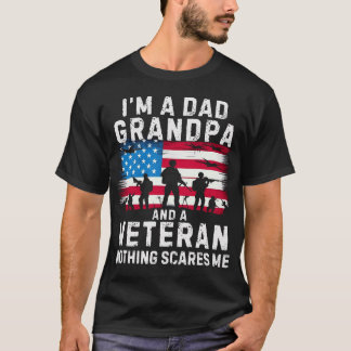 Camiseta Sou um vovô Pai e um veterano Dia de os pais.