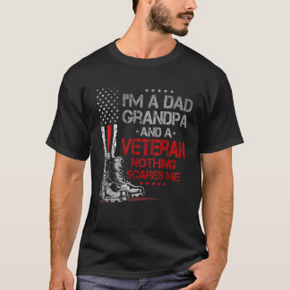 Camiseta Sou um vovô Pai e um veterano nada assusta