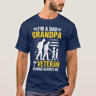 Camiseta Sou um vovô Pai e vovô Veterano Pai Avô