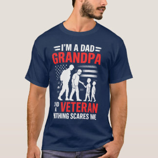 Camiseta Sou um vovô Pai e vovô Veterano Pai Avô