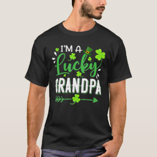Camiseta Sou um vovô sortudo Shamrock da Rua Patrick