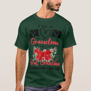 Camiseta Sou uma avó e uma vovó Excelente sem cicatriz