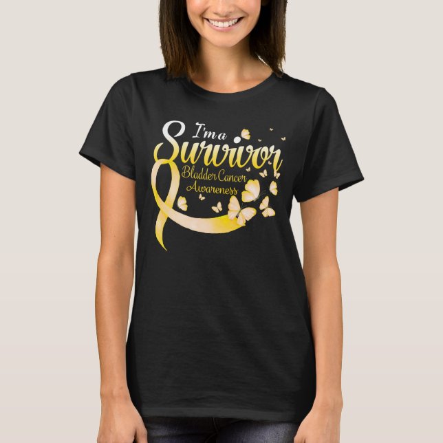 Camiseta Sou uma Borboleta de Cancer de Sobrevivência (Frente)