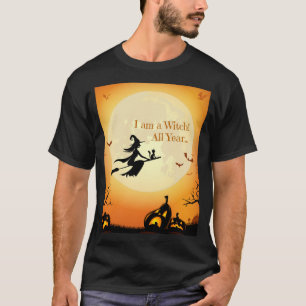 Camiseta Sou uma bruxa o ano todo