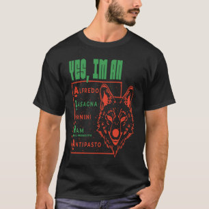 Camiseta Sou uma Comida italiana alfa