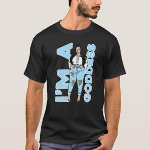 Camiseta Sou Uma Deusa Bbw Mais Uma Menina Negra Melani Mág