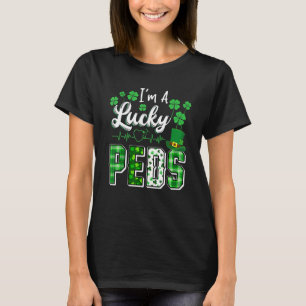 Camiseta Sou uma enfermeira de Peds Shamrock Leprechaun Rua