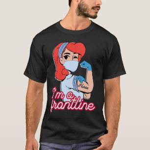 Camiseta Sou uma enfermeira de primeira linha