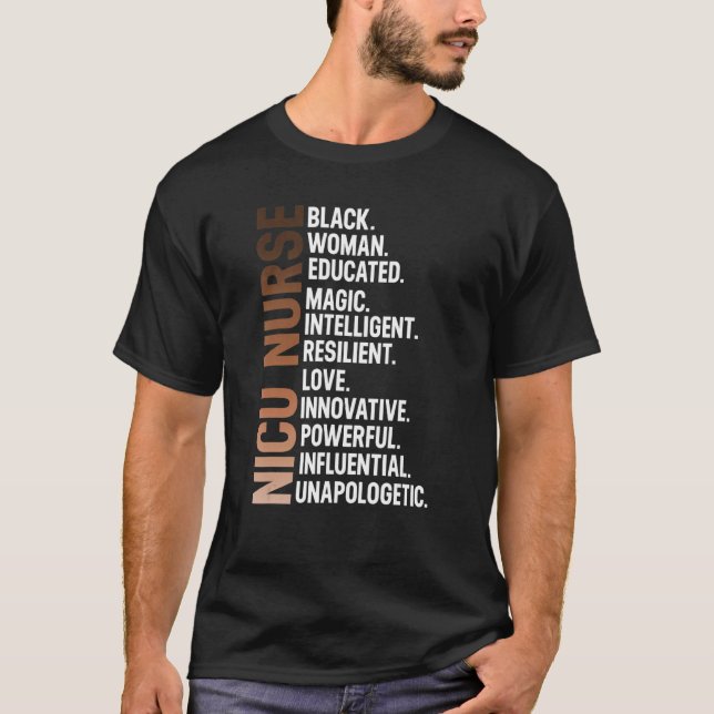 Camiseta Sou Uma Enfermeira Negra Afro-Mulher História Negr (Frente)