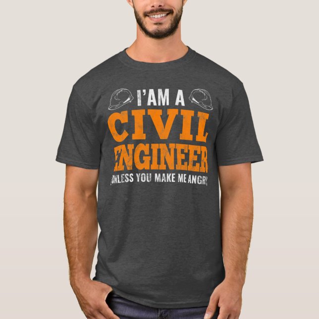 Camiseta Sou uma Engenheiro civil Piadas de engenharia civi (Frente)