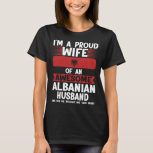Camiseta Sou uma esposa orgulhosa de um marido albanês incr