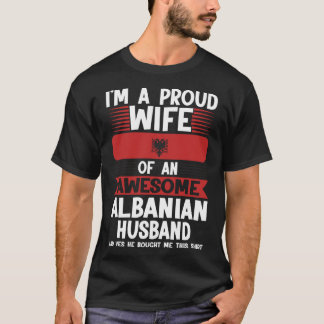 Camiseta Sou uma esposa orgulhosa de um marido albanês incr