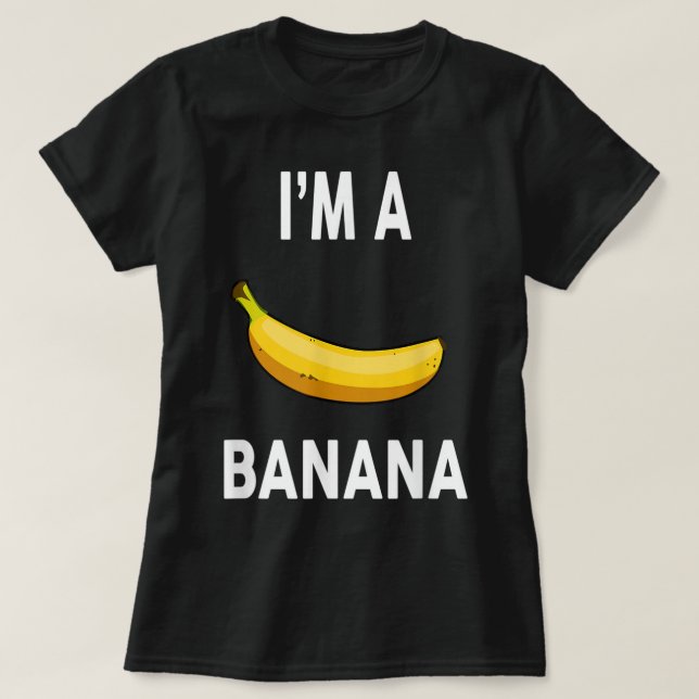 Camiseta Sou uma fantasia de Comida de Banana Shirt Hallowe (Frente do Design)